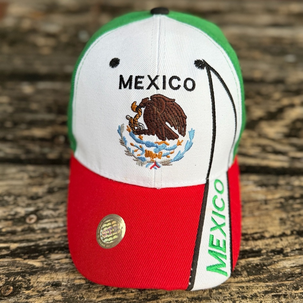 NWT STB Starbox Caps Collection Mexico Flag Adjustable Baseball Cap Hat M1
